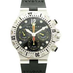 Bvlgari Diagono Scuba SC40S Black Dial Men's Watch